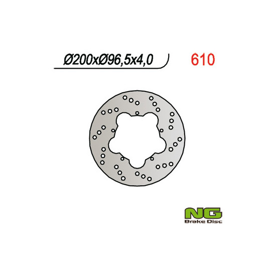NG brake disc front / rear for scooters GILERA / PGO / PIAGGIO 50 (200x96.5x4)