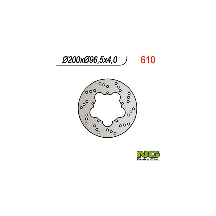NG brake disc front / rear for scooters GILERA / PGO / PIAGGIO 50 (200x96.5x4)