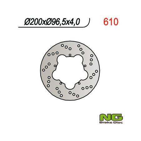 NG brake disc front / rear for scooters GILERA / PGO / PIAGGIO 50 (200x96.5x4)