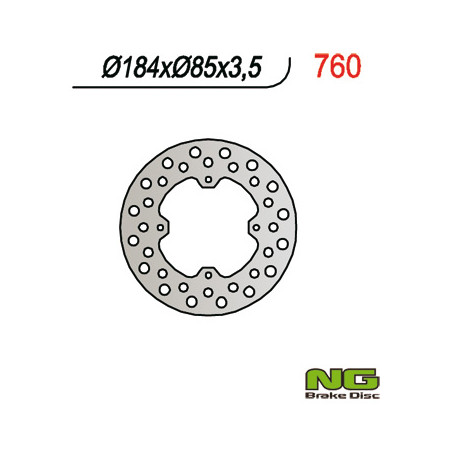 NG stabdžių diskas galas KAWASAKI, SUZUKI RM 80 / 85 (86-04) (184x85x3,5)