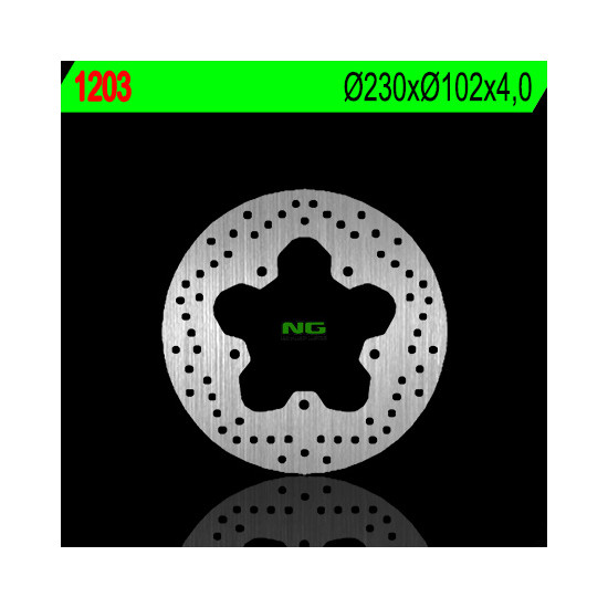 NG brake disc rear YAMAHA YZF 125R '08-'14, MT 125 '14 (230X102X4) (5X8,5mm)
