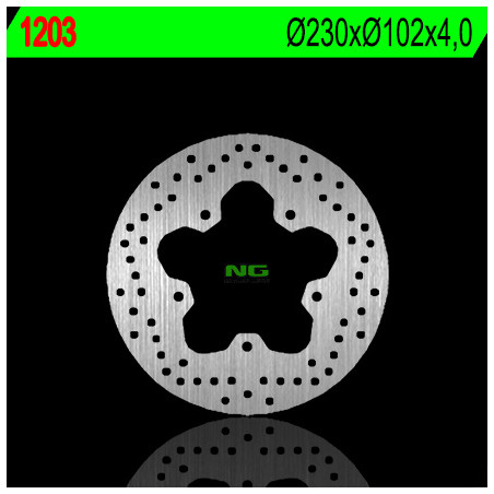 NG brake disc rear YAMAHA YZF 125R '08-'14, MT 125 '14 (230X102X4) (5X8,5mm)