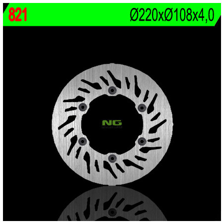 NG stabdžių diskas galas GAS GAS 125 / 200 / 250 / 400 / 450 / 515 (220X108X4) (6X6,5mm)