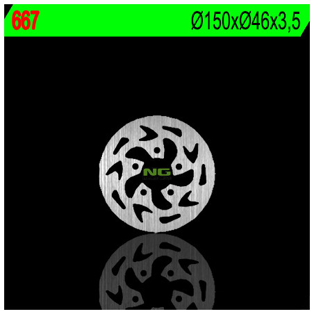 NG brake disc rear GAS GAS 50 EC / TXT (150X46X3.5)