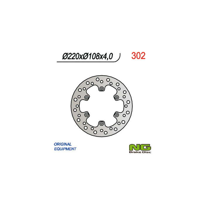 NG brake disc rear GAS GAS 94-99 (220x108x4 / 3.5 / 4)