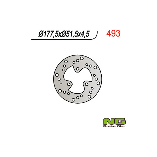NG brake disc rear POLARIS SCRAMBLER 400 / 500 (177x51x4.5)