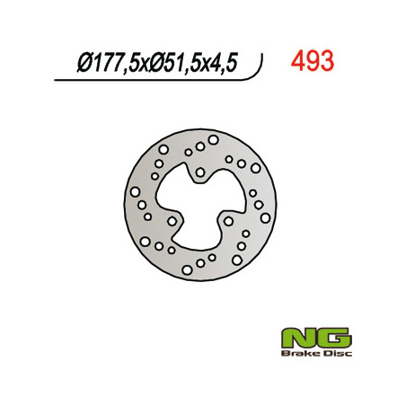 NG brake disc rear POLARIS SCRAMBLER 400 / 500 (177x51x4.5)