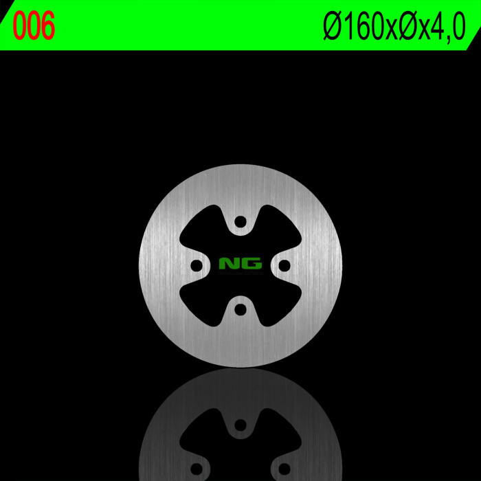 NG brake disc rear BETA TECHNO 125 95-98, 250 98-99 (diameter 160mm) (4X10mm)