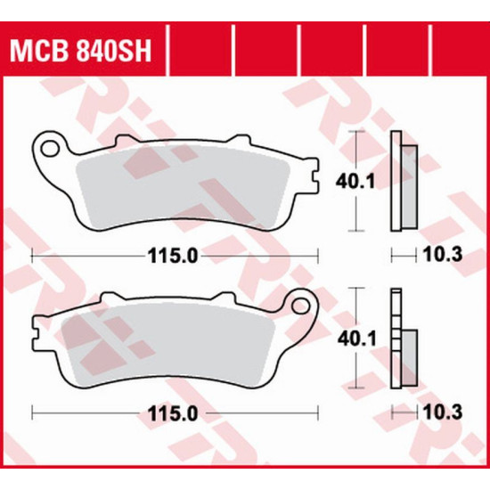 TRW LUCAS ZF brake pads KH261 SINTER STREET HONDA GL 1800 GOLD WING '01-'17, VFR 800F '06-'13, XL 1000V VARADERO '04-'11