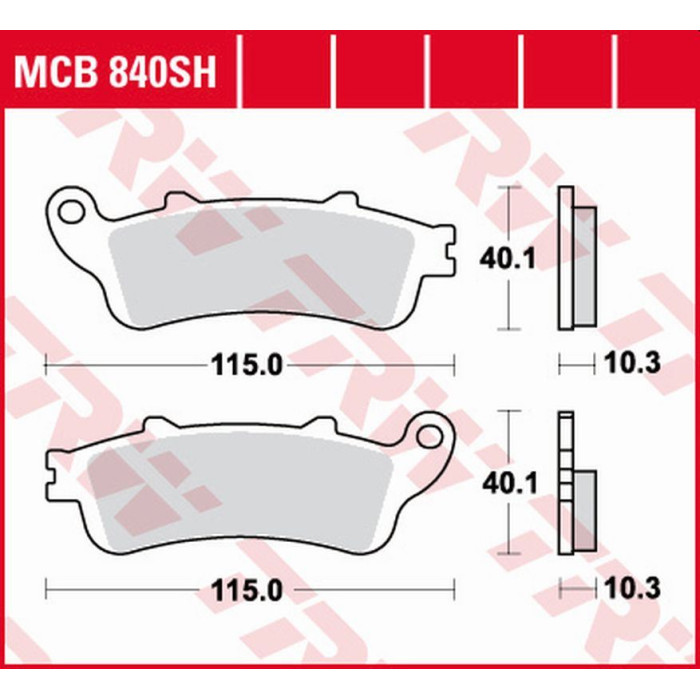 TRW LUCAS ZF brake pads KH261 SINTER STREET HONDA GL 1800 GOLD WING '01-'17, VFR 800F '06-'13, XL 1000V VARADERO '04-'11