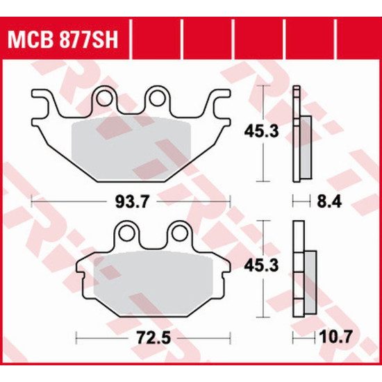 TRW LUCAS ZF brake pads KH377 SINTER STREET INDIAN SCOUT 1130 '16, rear