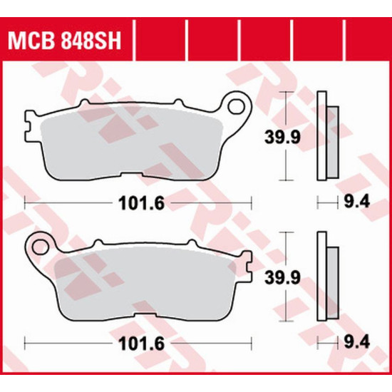 TRW LUCAS ZF brake pads KH636 SINTER STREET HONDA VFR 1200F '10-'16, VFR 1200X CROSSTOURER '12-, rear