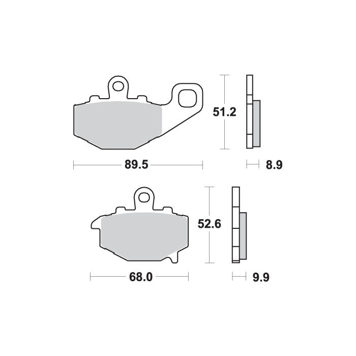 SBS brake pads KH192 STREET EXCEL / RACING SINTER gold color