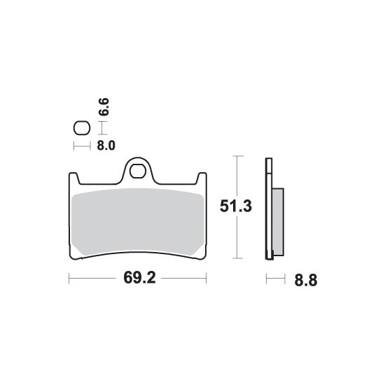 SBS brake pads KH252 / KH380 TRACKSPORT SINTER gold color (REPLACES THE MIXTURE RS)