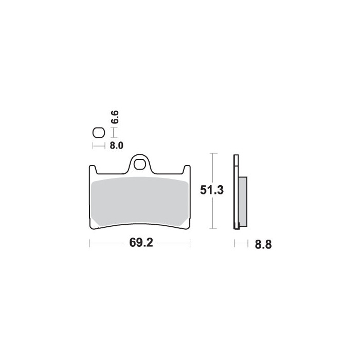 SBS brake pads KH252 / KH380 TRACKSPORT SINTER gold color (REPLACES THE MIXTURE RS)