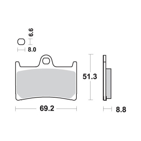 SBS stabdžių kaladėlės KH252 / KH380 TRACK&SPORT SINTER auksinės spalvos (REPLACES THE MIXTURE RS)
