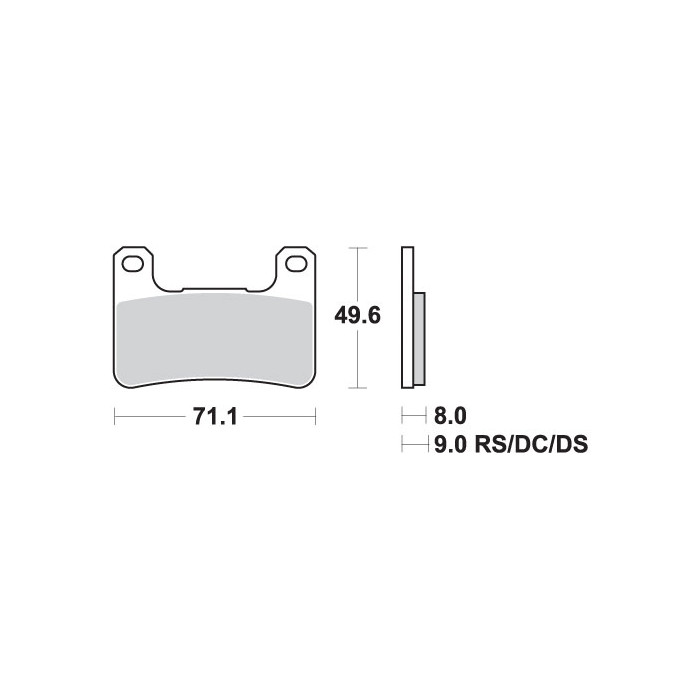 SBS brake pads KH379 TRACKSPORT SINTER gold color fits: SUZUKI GSX-R 600 / 750 / 100 / 1300 front (REPLACES TH