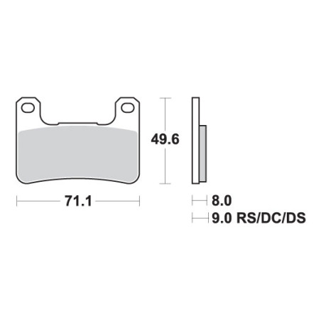 SBS stabdžių kaladėlės KH379 TRACK&SPORT SINTER auksinės spalvos tinka: SUZUKI GSX-R 600 / 750 / 100 / 1300 priekis (REPLACES TH