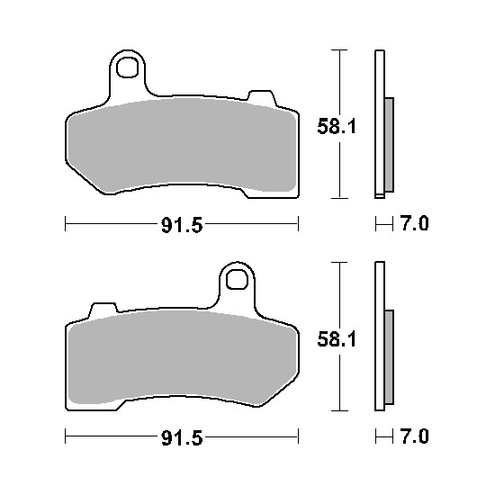 SBS brake pads KH409 STREET EXCEL / RACING SINTER gold color fits: HARLEY DAVIDSON ROAD KING, ELECTRA, ROAD GLIDE