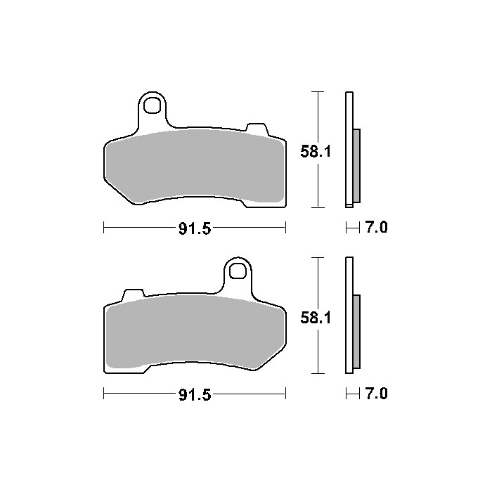 SBS brake pads KH409 STREET EXCEL / RACING SINTER gold color fits: HARLEY DAVIDSON ROAD KING, ELECTRA, ROAD GLIDE