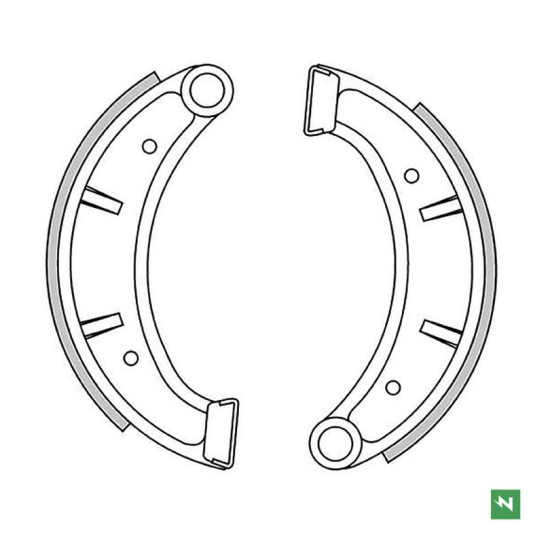 NEWFREN drum brake pads front HUSQVARNA CR 240 / 250 '83-'86, TE 510 '84-'87, WR 125 / 240 / 250 '83-'86, WR 400 '
