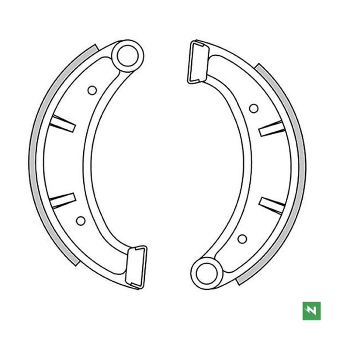 NEWFREN drum brake pads front HUSQVARNA CR 240 / 250 '83-'86, TE 510 '84-'87, WR 125 / 240 / 250 '83-'86, WR 400 '