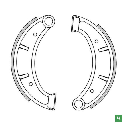 NEWFREN drum brake pads front HUSQVARNA CR 240 / 250 '83-'86, TE 510 '84-'87, WR 125 / 240 / 250 '83-'86, WR 400 '