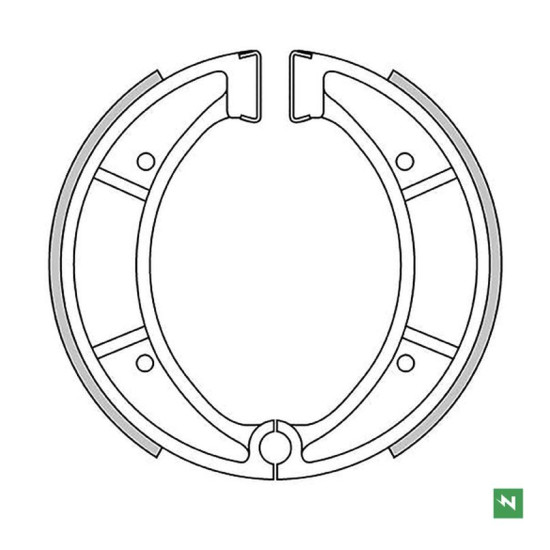 NEWFREN drum brake pads front / rear HUSQVARNA CR 125 '83-'90, CR 240 '81-'87, CR 250 '81-'95, WR 125 '82-'90, WR