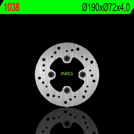 NG brake disc front HONDA CH 250 (190X72X4mm) (4 holes 10.5mm)