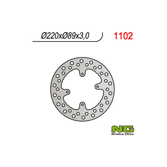 NG brake disc front HONDA CR 80 / 85,CRF150R '07-'21 (220X88X3)(4X6,50mm)