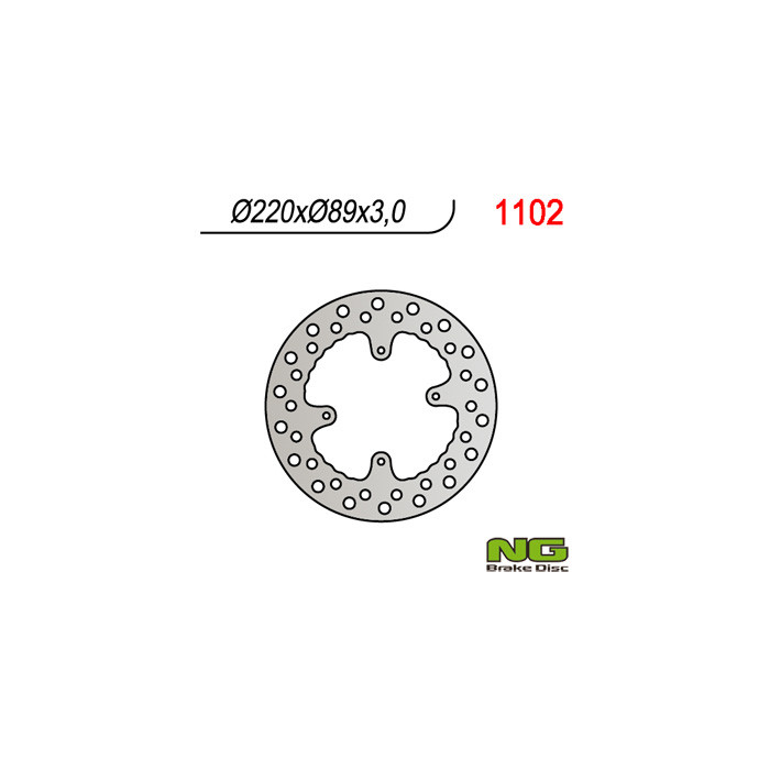 NG brake disc front HONDA CR 80 / 85,CRF150R '07-'21 (220X88X3)(4X6,50mm)