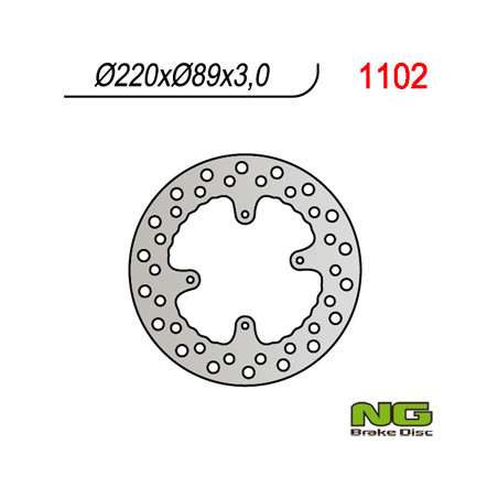 NG brake disc front HONDA CR 80 / 85,CRF150R '07-'21 (220X88X3)(4X6,50mm)
