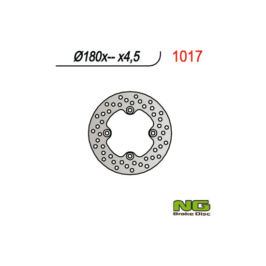 NG brake disc rear CAN-AM (BOMBARDIER) 330 / 400 / 650 / 800 03-07 (180X-X4,5)