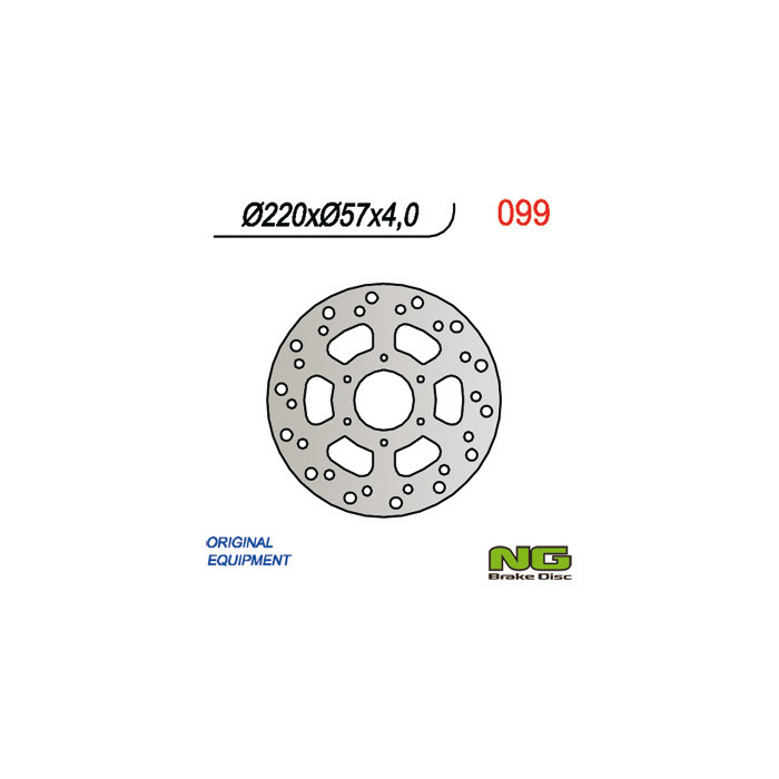 NG brake disc rear DERBI GPR50 '97-'03, CAGIVA 50 MITO '98-'99 (220x57x4)