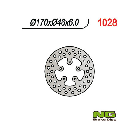 NG stabdžių diskas galas HONDA TRX 420 0-11, TRX650 / 680 03-19 (170X46X6)