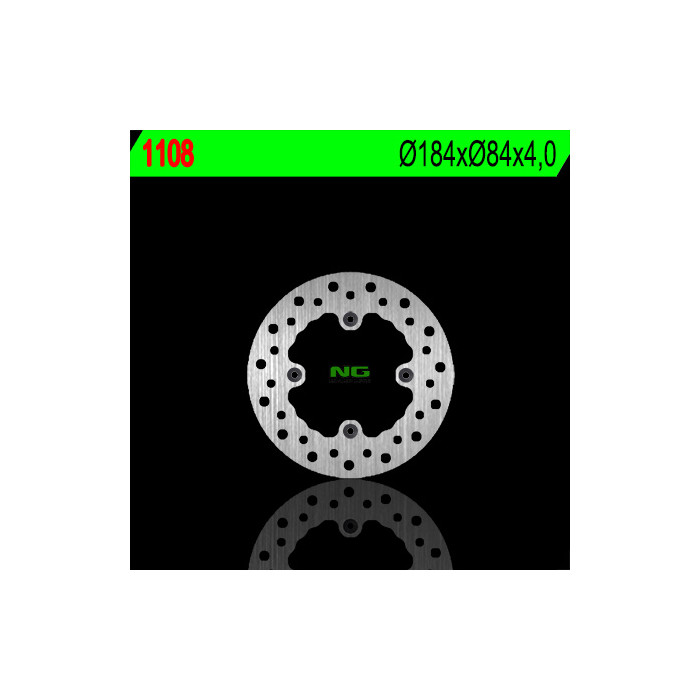 NG brake disc rear KAWASAKI KX 80 '84-'99 (184X84X4) (4X6,5mm)