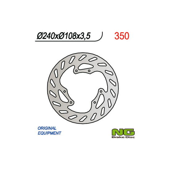 NG brake disc front HONDA CRF 250L 12-20, YAMAHA DT 50R 03-08 (240X108X3.5)