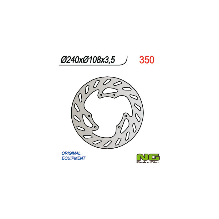 NG brake disc front HONDA CRF 250L 12-20, YAMAHA DT 50R 03-08 (240X108X3.5)