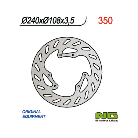 NG brake disc front HONDA CRF 250L 12-20, YAMAHA DT 50R 03-08 (240X108X3.5)