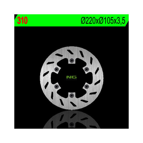 NG brake disc front RIEJU 50 RS1 '97-'98, MALAGUTI 50, rear BETA RR 50 / 125 (220X105X3,5) (6X6,5mm)