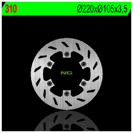 NG brake disc front RIEJU 50 RS1 '97-'98, MALAGUTI 50, rear BETA RR 50 / 125 (220X105X3,5) (6X6,5mm)