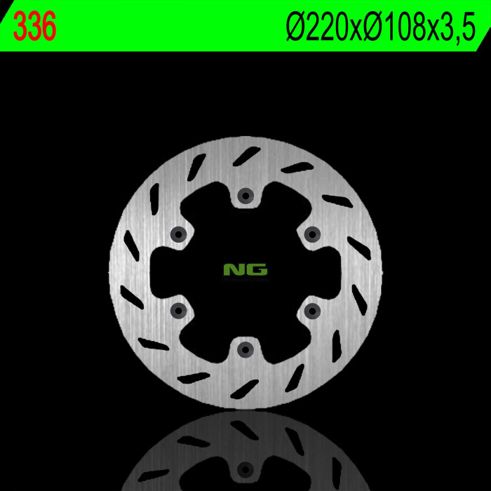 NG brake disc front RIEJU DRAC 50 93-99 RR 50, PEUGEOT 50 XP6 02 (220X108X3,5mm) (6X6,5mm)