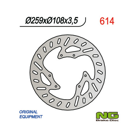 NG brake disc front YAMAHA / MBK 50-125 SUPERMOTO (260X108X3,5)