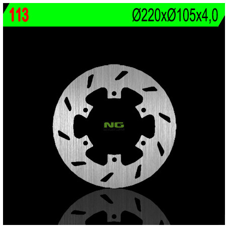 NG brake disc front / rear BENELLI / GILLERA / PIAGGIO 50 / 125 / 150 / 200 / 250 / 300 (220X105X4) (6X6,5mm)