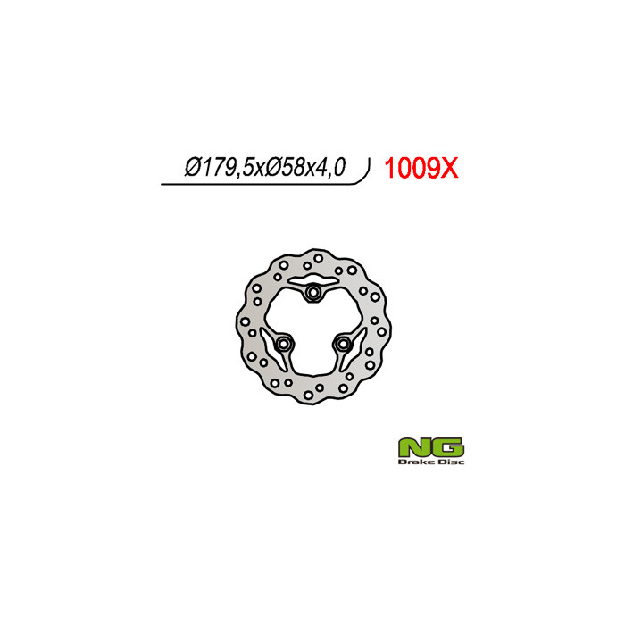 NG brake disc front KYMCO QUAD KXR / MXU 250, MAXXER / MXU 300 (180X58X4) left WAVE - replaced NG1011X
