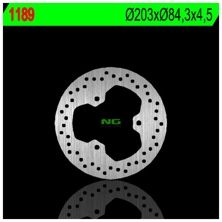 NG brake disc rear YAMAHA TRICKER 250 '05-'07 (203X84,3X4,5) (3X10,5mm)