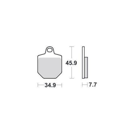SBS brake pads KH433 / 4 STREET EXCEL SINTER gold color PASSUJA to KTM SMR 450 '07-'12, SMR 560 '06