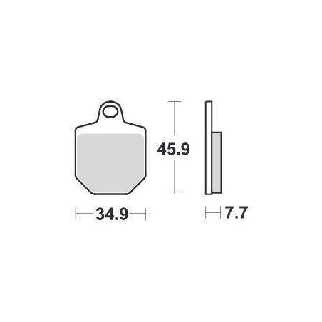SBS brake pads KH433 / 4 STREET EXCEL SINTER gold color PASSUJA to KTM SMR 450 '07-'12, SMR 560 '06