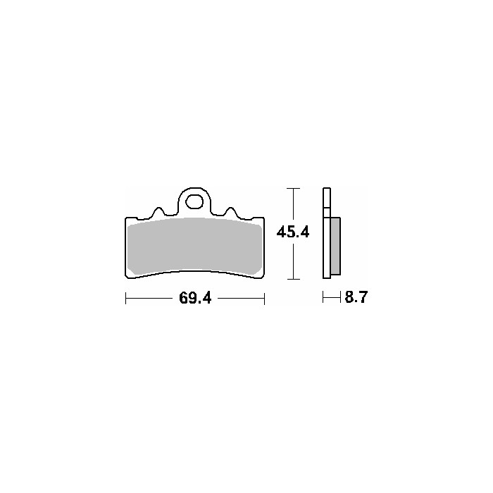 SBS brake pads KH606 RACING DUAL CARBON gold color fits: KTM 125 / 200 / 390 DUKE front