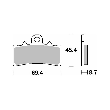 SBS brake pads KH606 RACING DUAL CARBON gold color fits: KTM 125 / 200 / 390 DUKE front